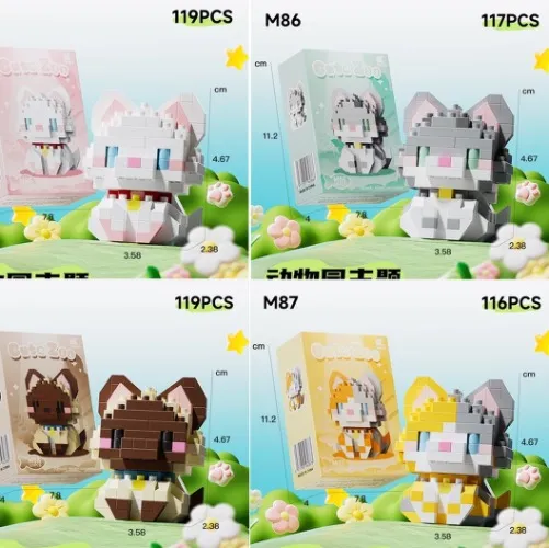 4 Kitties Lego - around 120 pcs each