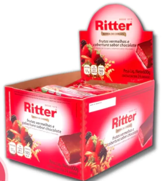 cereal bar red fruits with chocolate 24units