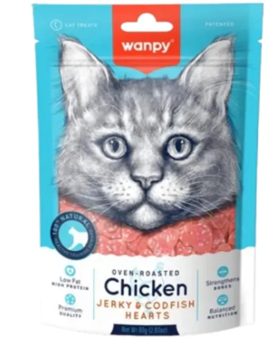 Wampy cat treat chicken and fish 80g
