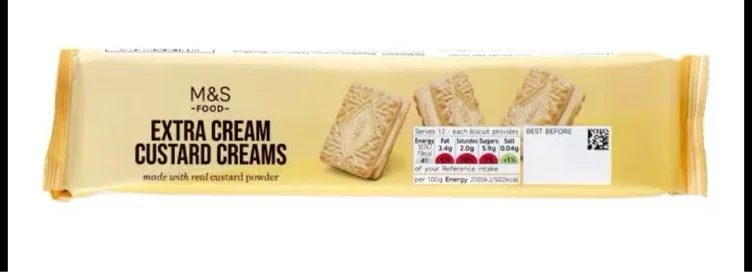 M&S extra custard cream biscuit 