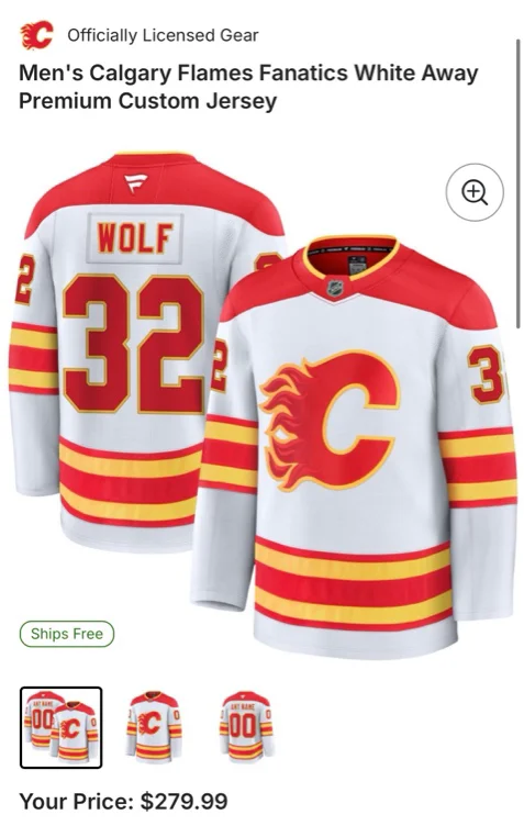 White Wolf Flames Jersey