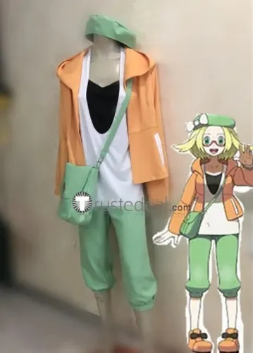 Pokemon BW2 Bianca Cosplay + Wig + Shoes