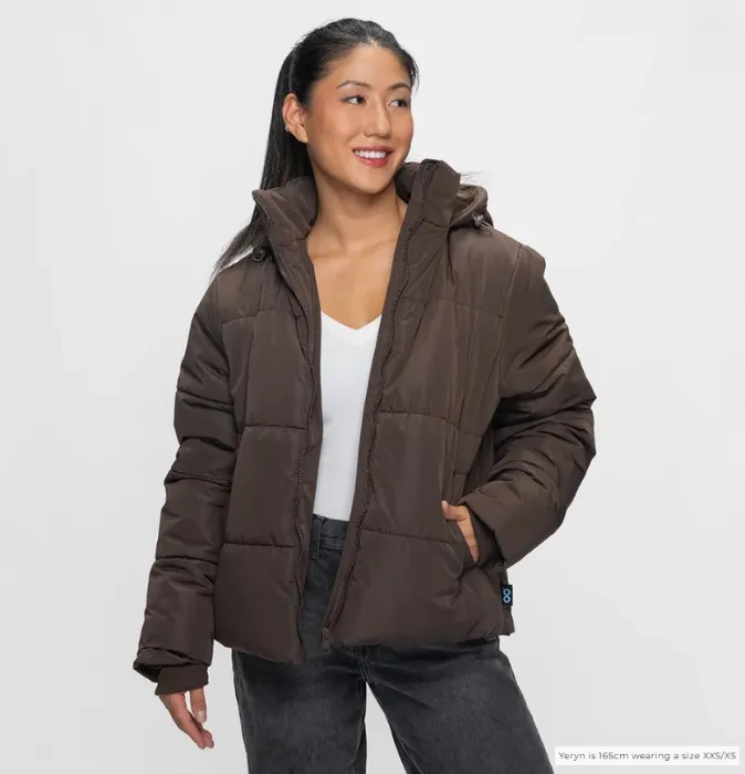 Oodie Chocolate Puffer Jacket | S/M