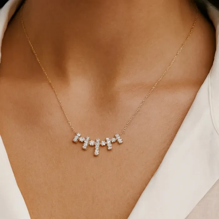 Denise Multi-Band Necklace with Zirconia