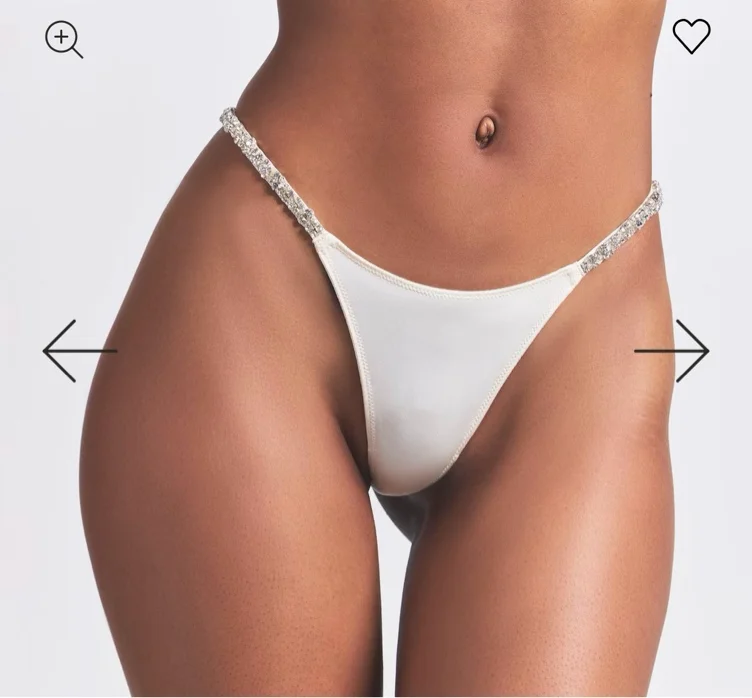 RHINESTONE STRAP STRING THONG