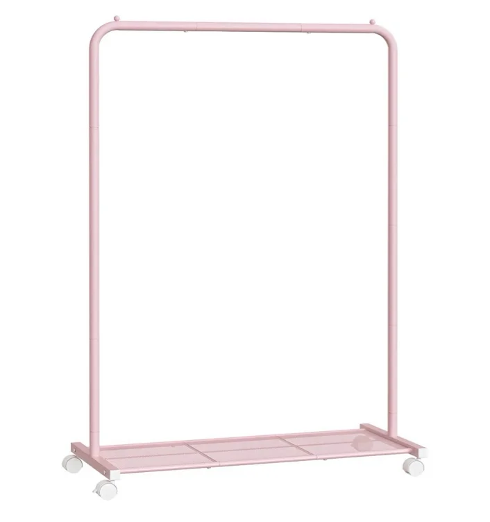 Clothes Rack with Wheels 25.4 mm, 110 lb Load Capacity, 2 Brakes