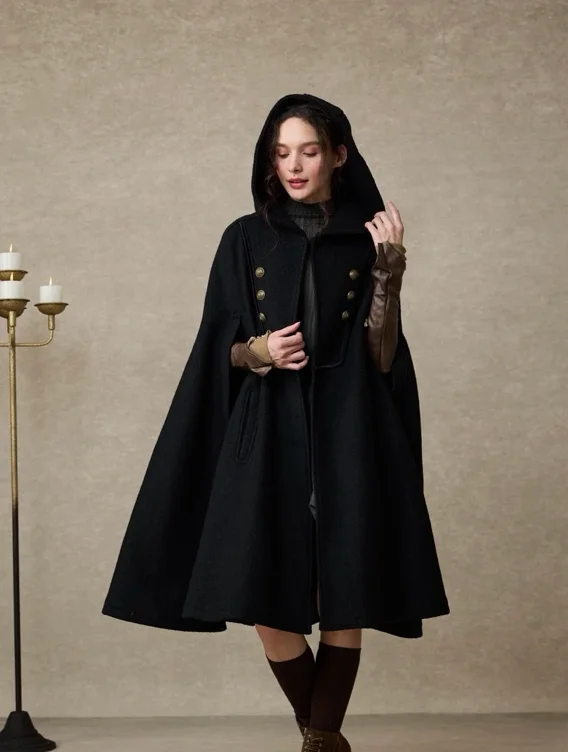 Wool cape