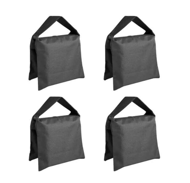 4-Pack Heavy-Duty Sandbags for Light Stands, Boom Stands & Tripods 