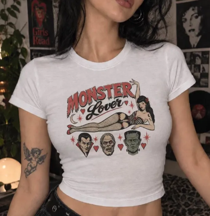 Monster Lover Baby Tee | S