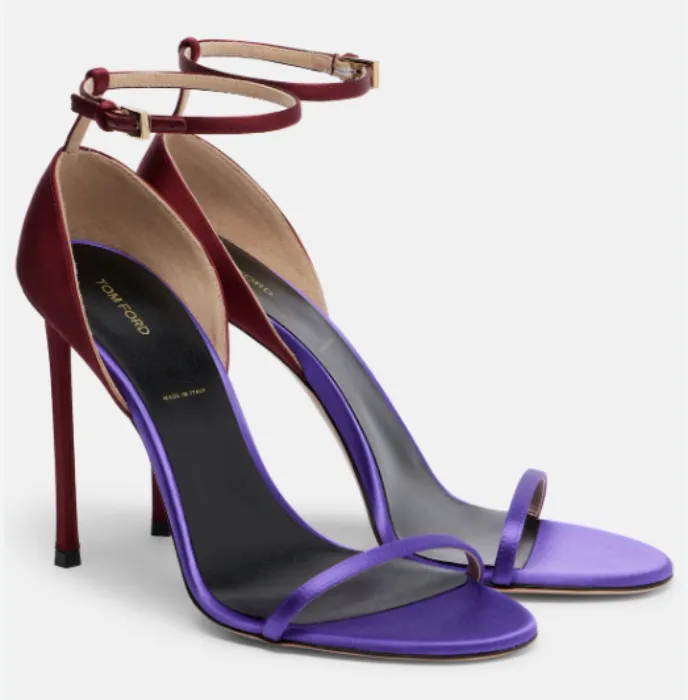 Tom Ford 105 two-tone satin sandals