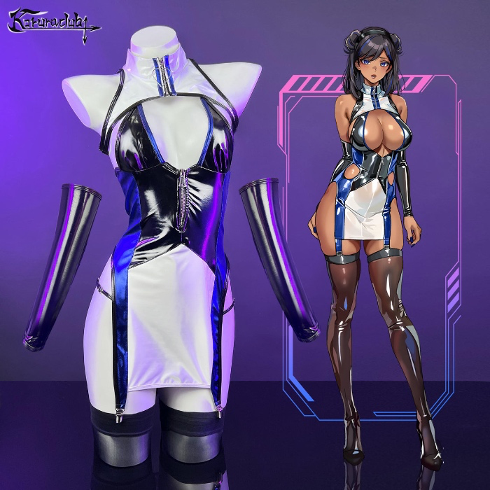 Cyber Blue and White 