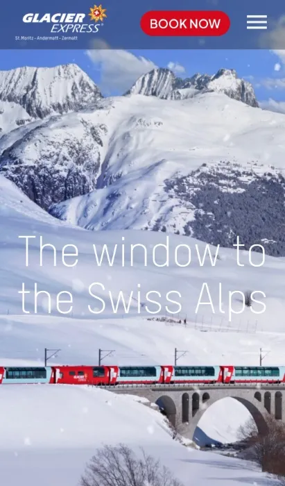 A trip on the Glacier Express train in Switzerland
