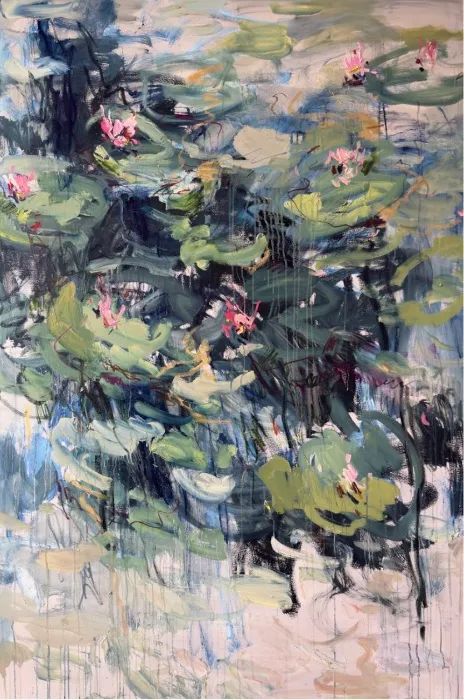 "Summer pond. Reflections" Painting by Lilia Orlova-Holmes