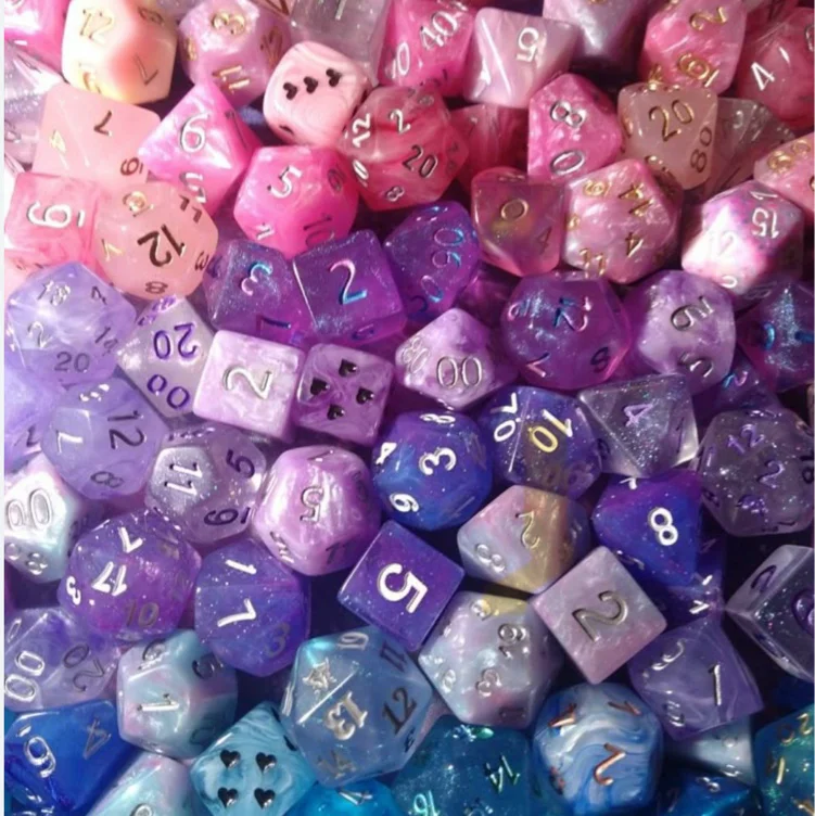 D&D Dice (standard 7 piece TTRPG set)