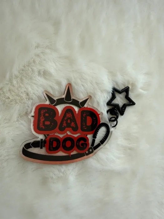 bad dog keychain