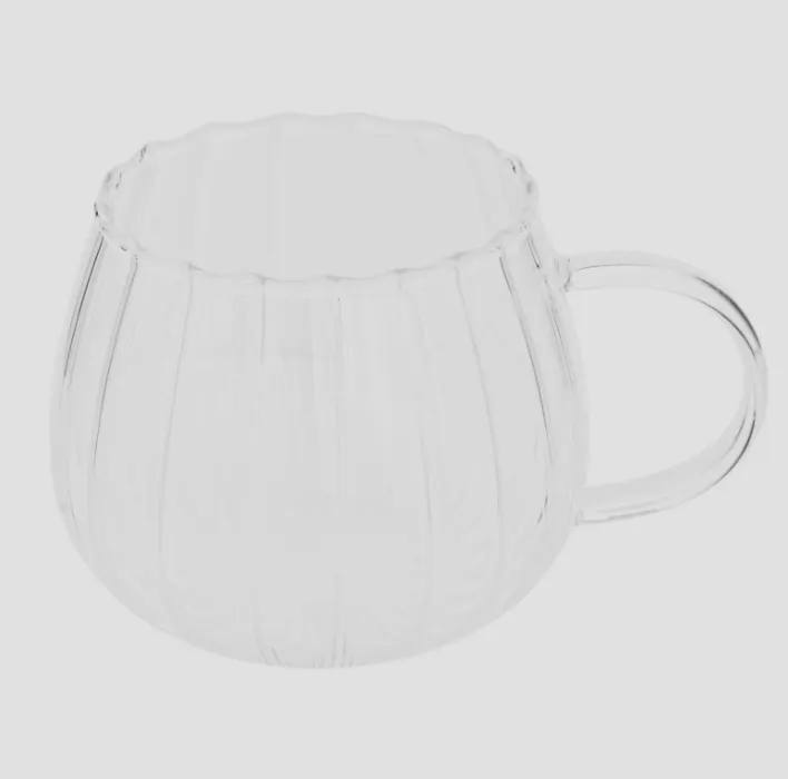 Mug citrouille en verre x2