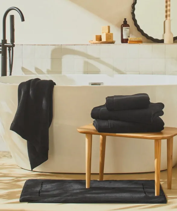 Set de bain (serviettes+tapis bain moelleux)