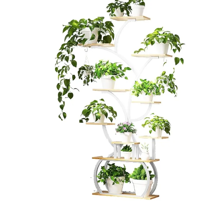 étagère à plantes avec éclairage intégré