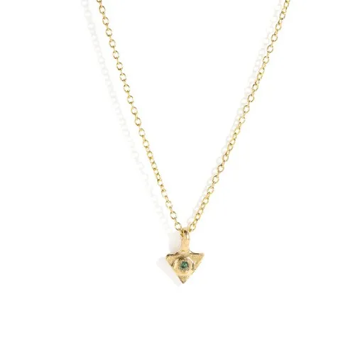 Arrow Teal Sapphire Pendant by Black Finch