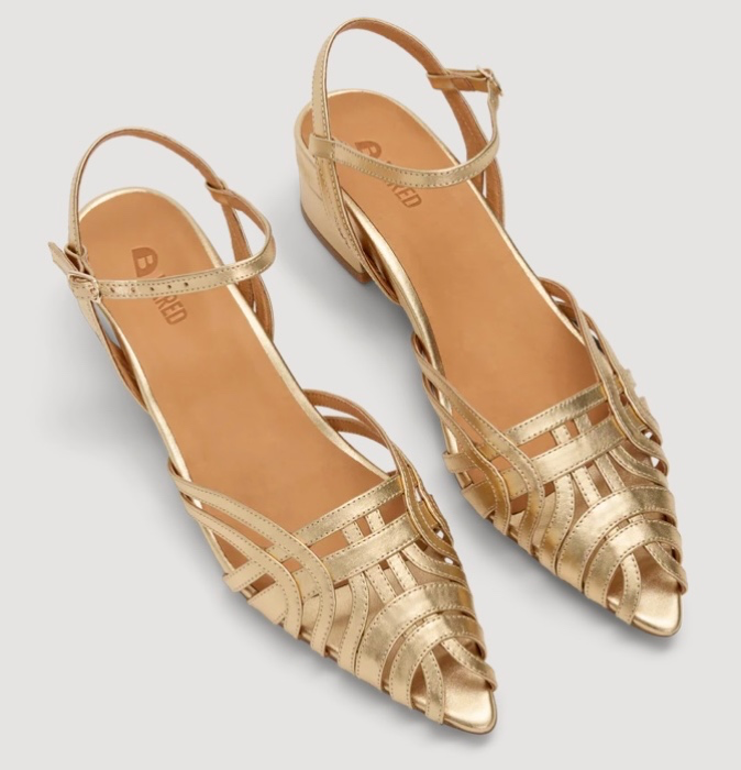 Bared Footwear Gold Sandals
