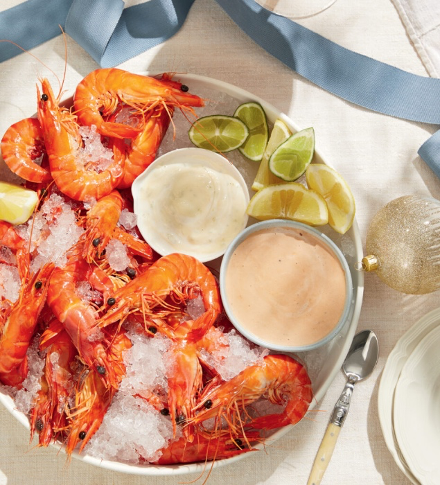 Christmas prawns with friends 