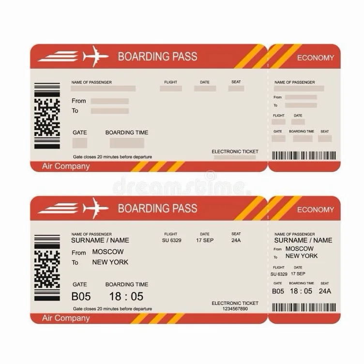 Airline ticket ✈️🤍