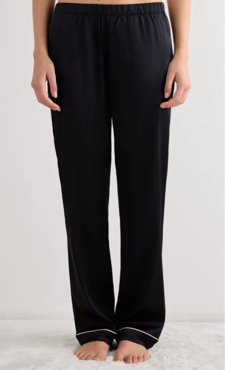 Full Length Silk Pants
