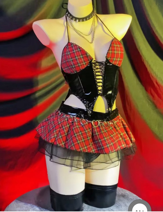 情趣内衣性感漆皮PU皮二次元小恶魔纯欲调情火辣诱惑制服