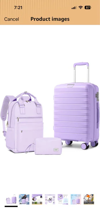 Lavender travel set 