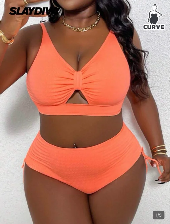 SHEIN Peach Bikini