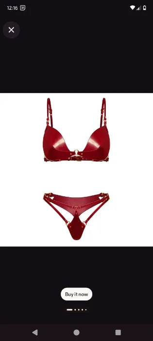 Luxury Red leather lingerie set - XS - by Restrict on Etsy