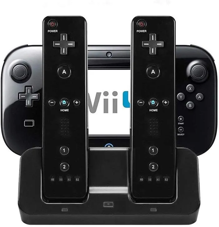 eLUUGIE 3 in 1 Charging Station for Wii U Game Controller