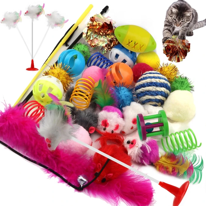 QUOZUO 32 Pack Assorted Cat Toys
