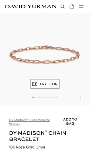 David Yurman Rose Gold Chain Bracelet