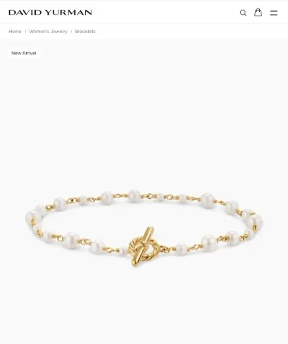 David Yurman Pearl and Gold Bracelet