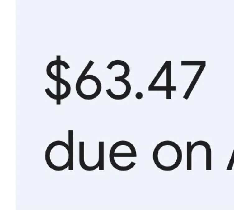 My internet bill