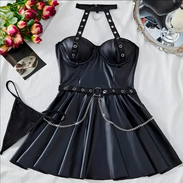 Black Leather Dress 