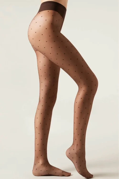 Sheer polka dot tights