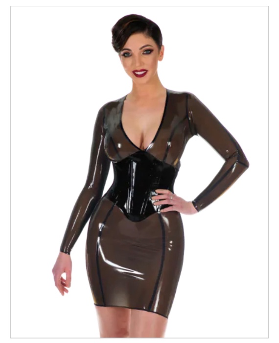 Deep V corset dress