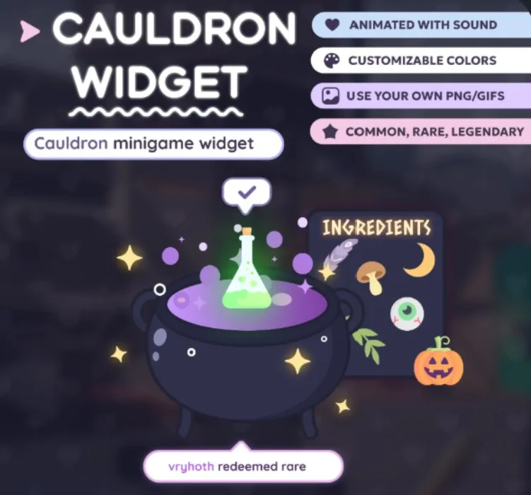 Cauldron Interactive Minigame Widget 