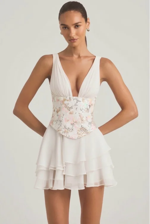 Sakura ruffle dress