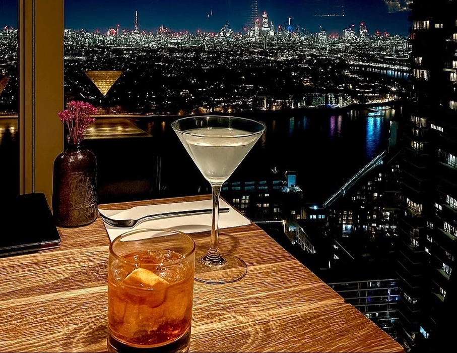 Roof terrace cocktails 