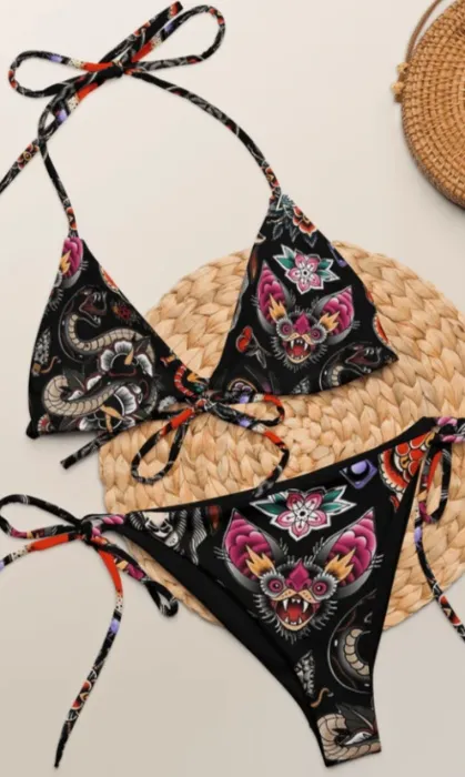 Phantom flash string bikini set