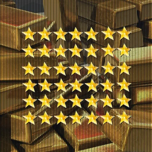 forty-two gold star stickers (for $250)