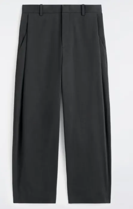 Pleated Cotton Trousers