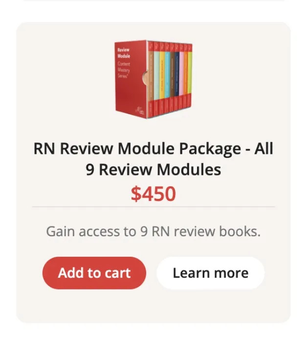 ATI payment for Spring Semester RN program