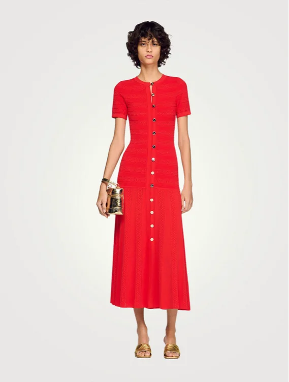 Sandro Knit Maxi Dress