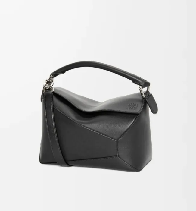 Small Puzzle Edge Loewe Bag in Classic Calfskin