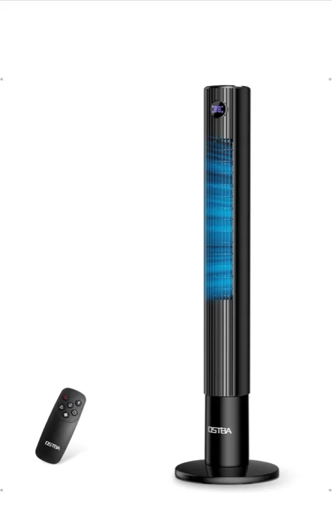OSTBA 43'' Tower Fan for Bedroom, 85° Oscillating, 12H Timer, with Remote