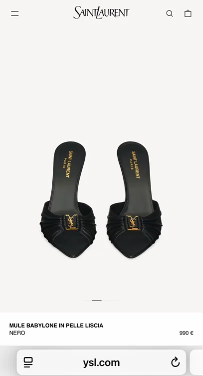 MULE BABYLONE IN PELLE LISCIA NERO numero 41